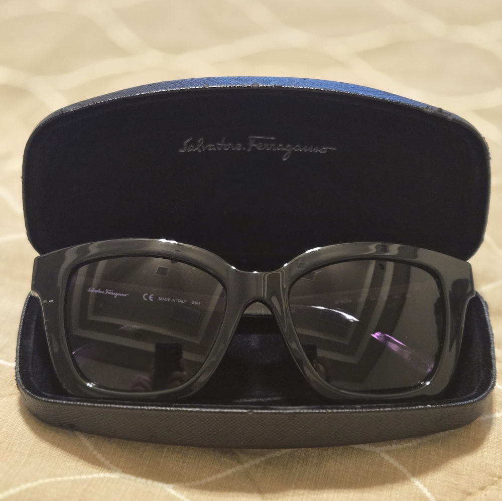 Salvatore Ferragamo Black Sunglasses